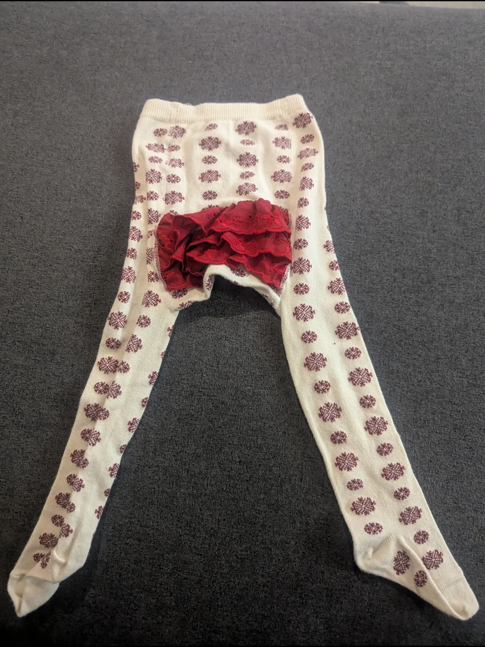 Hanna Andersson Snowflake Ruffle Tights